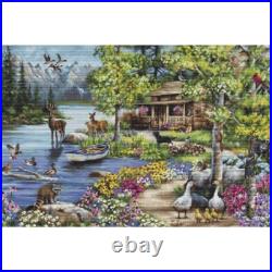 Counted Cross Stitch Kit Chalet near the lake Luca-S DIY