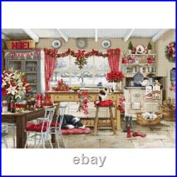 Counted Cross Stitch Kit Christmas interior Luca-S DIY Unprinted canvas