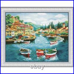Counted Cross Stitch Kit City on the river DIY Unprinted canvas