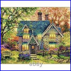 Counted Cross Stitch Kit Cozy house DIY Unprinted canvas