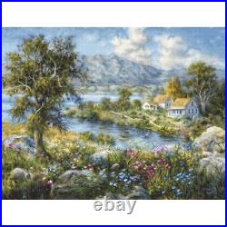 Counted Cross Stitch Kit Enchanted Cottage DIY Luca-S Unprinted canvas