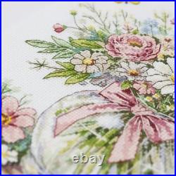 Counted Cross Stitch Kit Floral Still Life 21x22cm DIY Needlework Craft Set