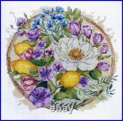 Counted Cross Stitch Kit Floral myt Holiday Craft Gift Idea