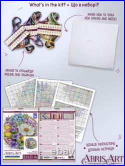 Counted Cross Stitch Kit Floral myt Holiday Craft Gift Idea