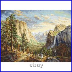 Counted Cross Stitch Kit In the mountains DIY Luca-S Unprinted canvas