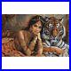 Counted-Cross-Stitch-Kit-Indian-princess-with-tiger-Luca-S-DIY-Unprinted-canvas-01-qof