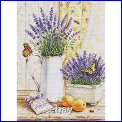 Counted Cross Stitch Kit Lavender Flowers Luca-S DIY