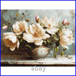 Counted Cross Stitch Kit Mysterious moghnolias Luca-S DIY Unprinted canvas