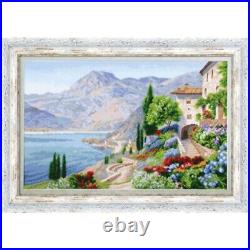 Counted Cross Stitch Kit On the coast DIY Unprinted canvas