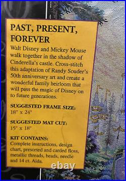 Counted Cross Stitch Kit Past Present Forever Walt Disney Mickey Mouse Castle