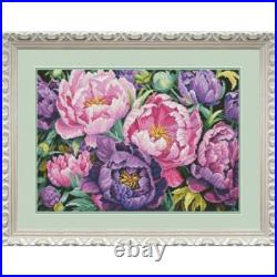 Counted Cross Stitch Kit Peonies flowers DIY