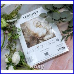Counted Cross Stitch Kit Peony Flowers DIY Letistitch