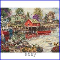 Counted Cross Stitch Kit Quiet Cove DIY Unprinted canvas