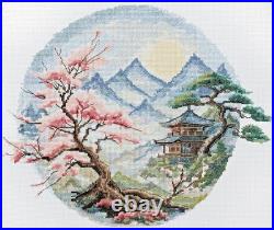 Counted Cross Stitch Kit Quiet Landscape 34x28cm DIY Needlework Craft Set