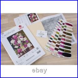 Counted Cross Stitch Kit Red and white peonies Flowers Luca-S DIY