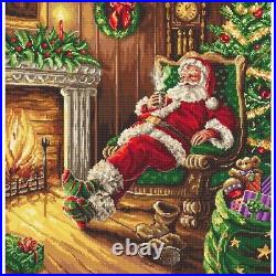 Counted Cross Stitch Kit Santa DIY Unprinted canvas