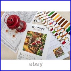 Counted Cross Stitch Kit Santa DIY Unprinted canvas