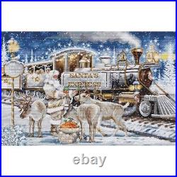 Counted Cross Stitch Kit Santa`s express Luca-S DIY Unprinted canvas