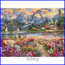 Counted Cross Stitch Kit Spring mountain landscape DIY Letistitch Counted Cross Stitch Kit Spring mountain landscape DIY Letistitch