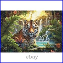 Counted Cross Stitch Kit Tiger DIY Unprinted canvas