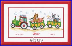 Counted Cross Stitch Kit Tractor with Animals PN-0011906