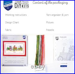 Counted Cross Stitch Kit Tractor with Animals PN-0011906