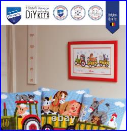 Counted Cross Stitch Kit Tractor with Animals PN-0011906