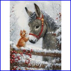 Counted Cross Stitch Kit Warm embrace DIY Luca-S Unprinted canvas