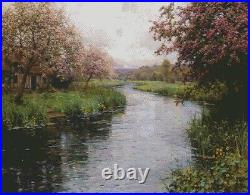 Counted Cross Stitch Kits-Dian'e Cottage and Landscape with a River