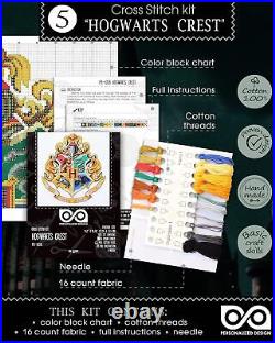 Counted Cross Stitch Kits'Hogwarts House 5-in-1 Hogwarts Crests