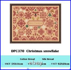 Cross Stitch Christmas Themed Lovely Snowflakes Pattern Style Designs Embroidery
