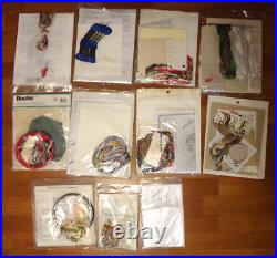 Cross Stitch Embroidery Lot of 11 Bucilla Janlynn Mixed Christmas Kits Stocking