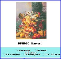 Cross Stitch Fruits Design Simple Embroidery House Canvas Portrait Wall Displays