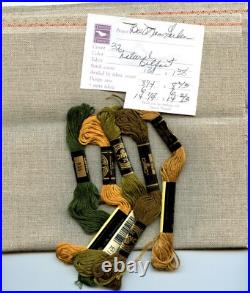 Cross Stitch Goode Huswife Bee Man's Garden Primitive KITTED with Thread Linen OOP