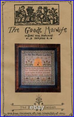 Cross Stitch Goode Huswife Bee Man's Garden Primitive KITTED with Thread Linen OOP