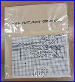 Cross Stitch Kit + 2 Charts Frank Lloyd Wright Heartland House Designs Vtg 1984
