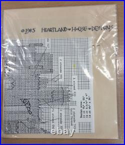 Cross Stitch Kit + 2 Charts Frank Lloyd Wright Heartland House Designs Vtg 1984