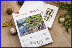 Cross Stitch Kit Gold Cabin by the Lake, B2410