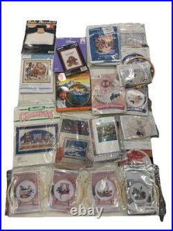 Cross Stitch Kit Lot Of 20 With Hoops