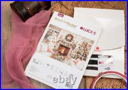 Cross Stitch Kit S New Year, Gold Collection, Counted Cross Stitch Kit for Adu