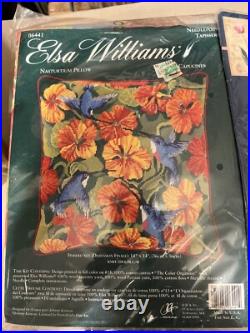 Cross Stitch Lot of 6 Kits NEW! Bucilla Sunset Elsa Williams Lot Bonus