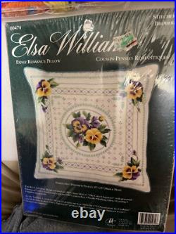 Cross Stitch Lot of 6 Kits NEW! Bucilla Sunset Elsa Williams Lot Bonus