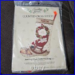 Cross Stitch Stocking Kit Candamar Something Special Rocking Chair Santa 50216