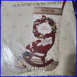 Cross Stitch Stocking Kit Candamar Something Special Rocking Chair Santa 50216