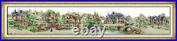 Cross Stitch Town Houses Landscape Designs Canvas Embroidery House Wall Displays