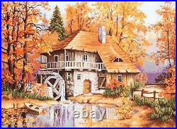 Cross Stitch kit Autumn Landscape Luca-s B481 Cozy Forest Cottage Counted Cro