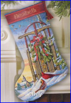 Cross stitch Stocking Kit Dimensions Gold Collection Red Christmas Birds VINTAGE Cross stitch Stocking Kit Dimensions Gold Collection Red Christmas Birds VINTAGE