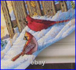 Cross stitch Stocking Kit Dimensions Gold Collection Red Christmas Birds VINTAGE Cross stitch Stocking Kit Dimensions Gold Collection Red Christmas Birds VINTAGE