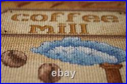 Cross stitch kit Coffee beans 40x54cm Beige Aida 14ct needlepoint kit