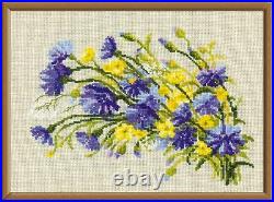 Cross-stitch kit Cornflowers and Buttercups 1186 Riolis Aida